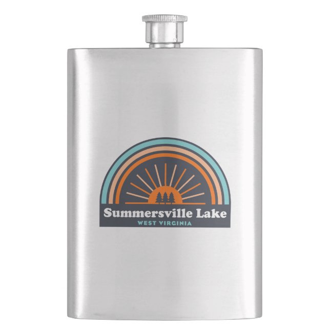 Summersville Lake in beautiful  West Virginia is n Hip Flask (Front)