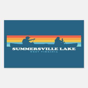 Summersville Lake West Virginia Canoe Rectangular Sticker