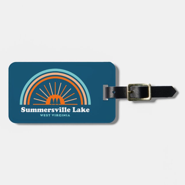 Summersville Lake West Virginia Rainbow Luggage Tag (Front Horizontal)