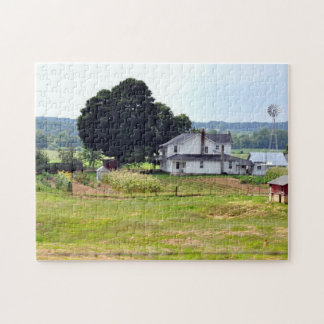 Summertime Amish Farm Jigsaw Puzzle