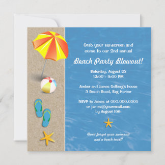 Summertime at the Beach Party Invitation