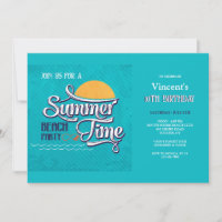 Summertime Beach Party Invitation