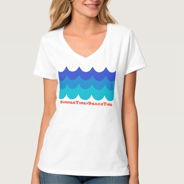SummerTime = BeachTime Fun Tee Shirt (Front)