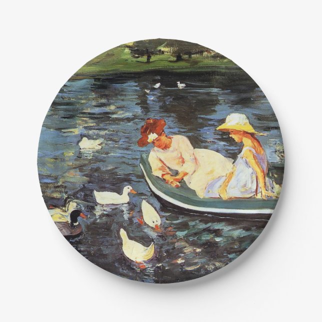 Summertime (by Mary Cassatt) Paper Plate (Front)