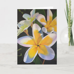 Summertime Frangipani Greeting Card - Blank