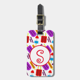 Summertime Frozen Juice Bar Monogram Luggage Tag