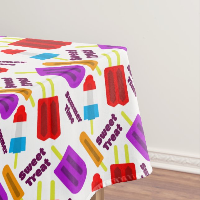 Summertime Frozen Juice Bar Monogram Tablecloth (In Situ)