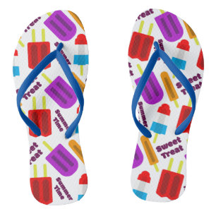 Summertime Frozen Juice Bar Pattern Jandals