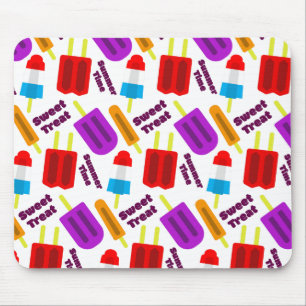 Summertime Frozen Treat Bar Pattern Mouse Pad