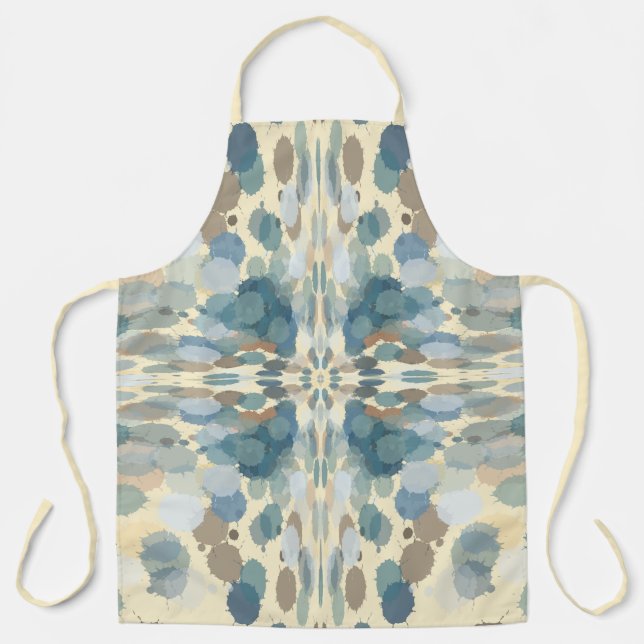 Summertime Fun Ocean Spray Splatter Abstract Art Apron (Front)