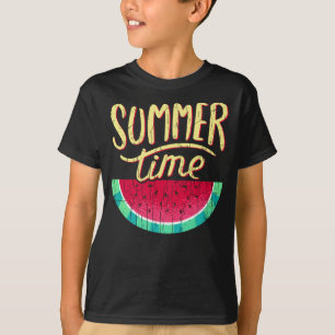 Summertime Funny Watermelon Summer Fruit Graphic T-Shirt