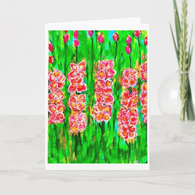 Summertime Gladiolus Note Card (Front)