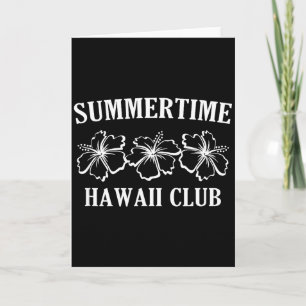 Summertime Hawaii Club Hawaiian Island Beach Surfb Card