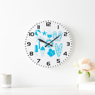 Summertime Icons  Large Clock