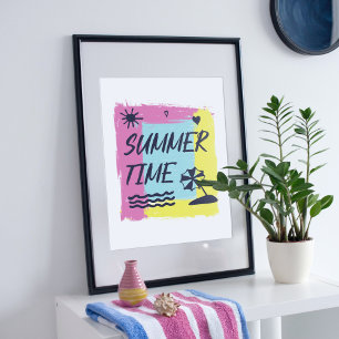 Summertime illustration. poster