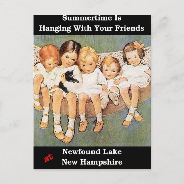 Summertime is Hanging With Your Friends Postcard (Front)