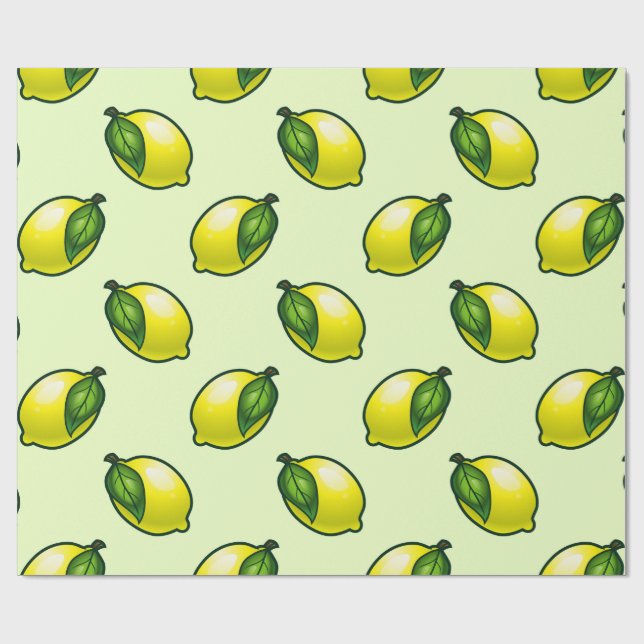Summertime Lemon  Wrapping Paper (Flat)