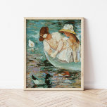 Summertime | Mary Cassatt Poster<br><div class="desc">Summertime (1894) by American impressionist artist Mary Cassatt. Original artwork is an oil painting on canvas depicting a portrait of a 2 women on a boat surrounded by ducks. 

Use the design tools to add custom text or personalise the image.</div>
