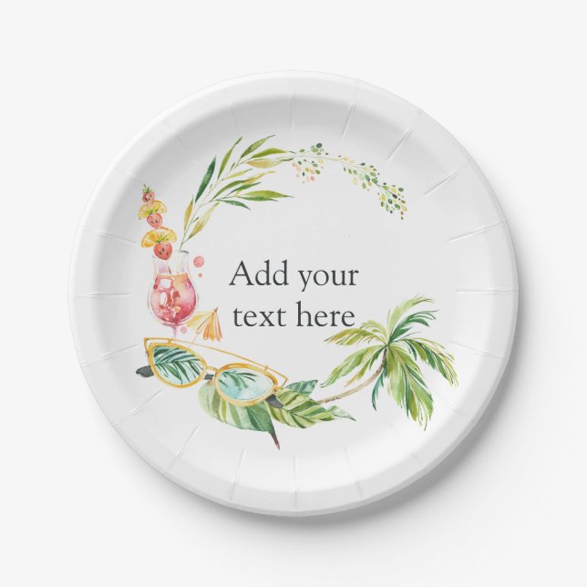 Summertime Paper Plate (Front)