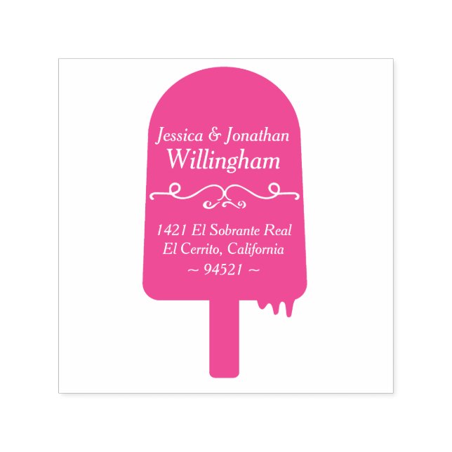 Summertime Popsicle Return Address Stamp (Design)