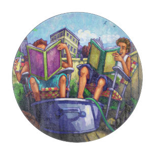 Summertime Reading Cutting Board