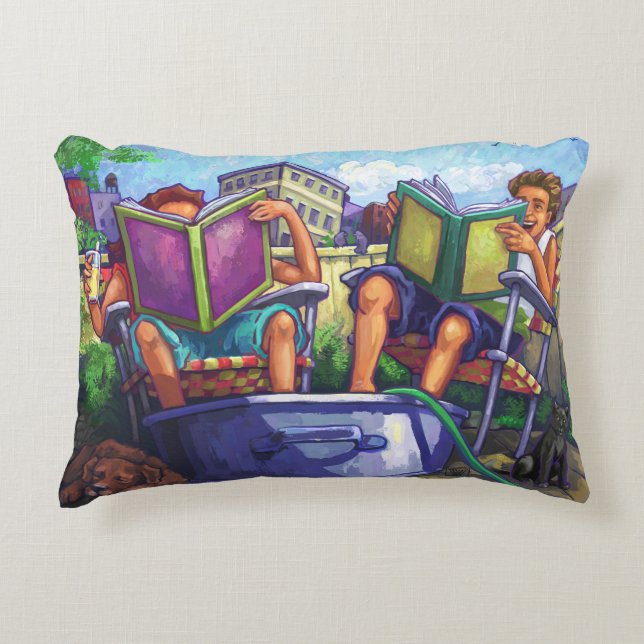 Summertime Reading Decorative Cushion (Front)