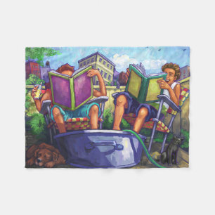 Summertime Reading Fleece Blanket