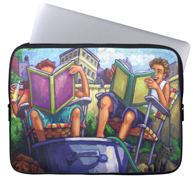 Summertime Reading Laptop Sleeve (Front)