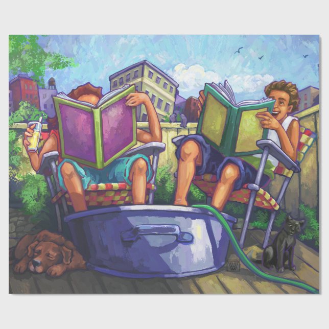 Summertime Reading Wrapping Paper (Flat)