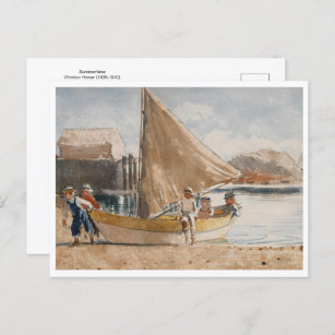 Summertime Sailboat Winslow Homer Fine Art Postcard