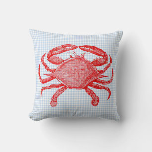 Summertime Seafood Crab Picnic Cushion