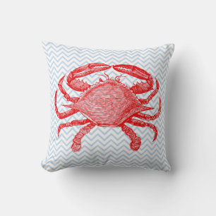 Summertime Seafood Crab Picnic Cushion