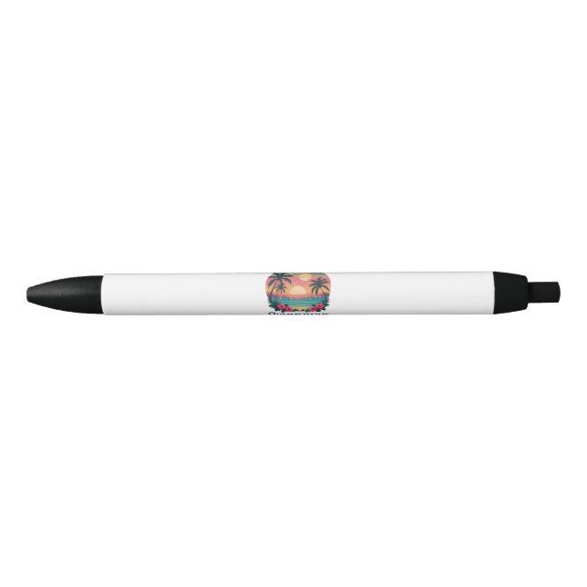 Summertime Summer Trip Beach Black Ink Pen (Front)