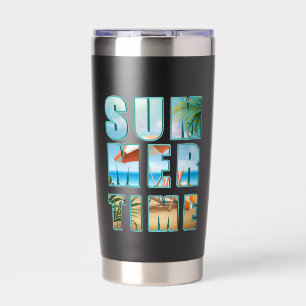 Summertime Text with Big Letters Beach-23430 Insulated Tumbler