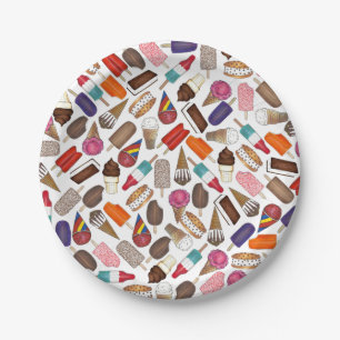 Summertime Treats Ice Cream Truck Cone Popsicle Paper Plate