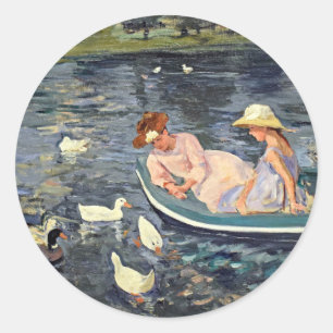 Summertime Two Mary Cassatt Classic Round Sticker