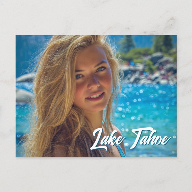 Summertime Vacation Family Photo Postcard (Front)