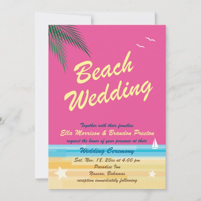Summertime Wedding Invitation (Front)