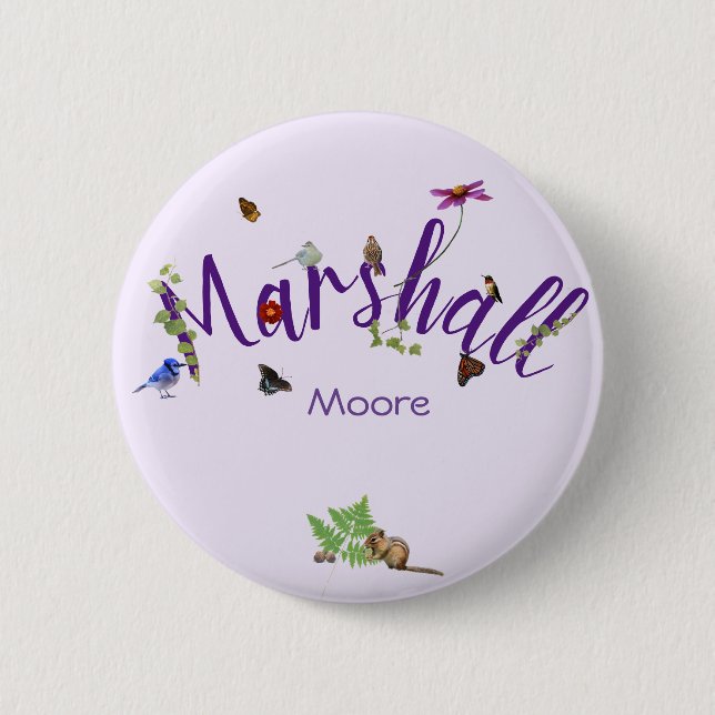 summertime with personality: 6 cm round badge (Front)