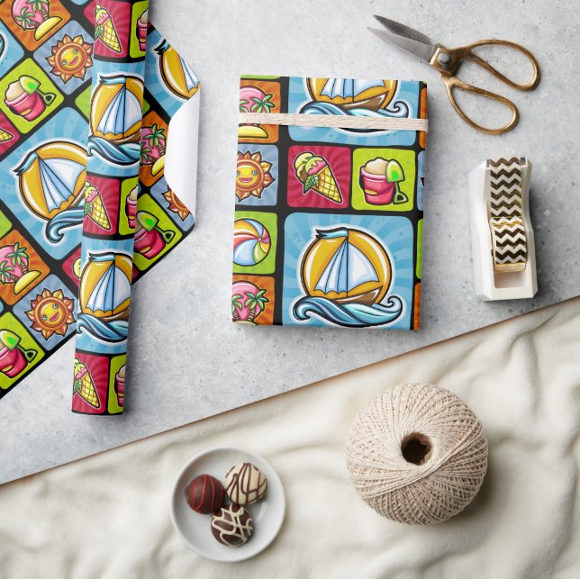 Summertime Wrapping Paper, 30" x 6' Wrapping Paper (Crafts)