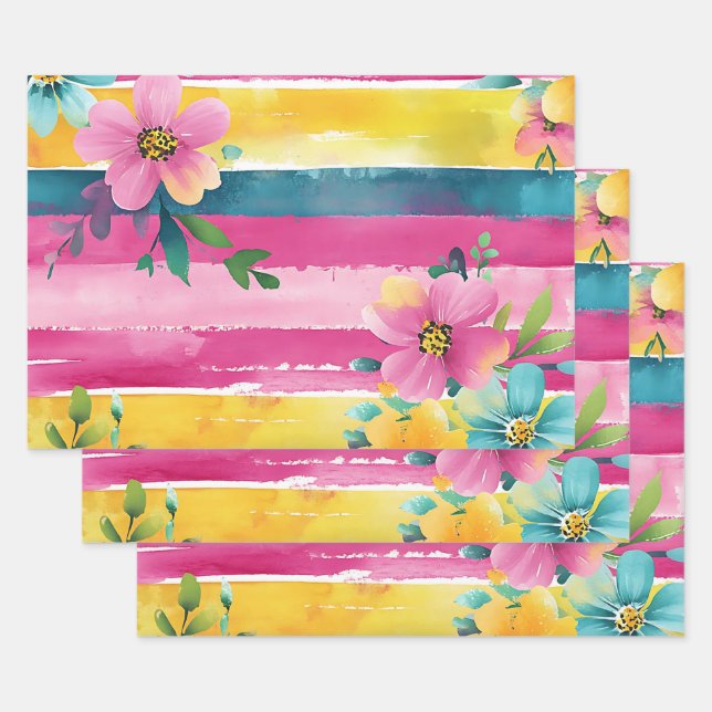 Summertime Wrapping Paper Sheet (Set)