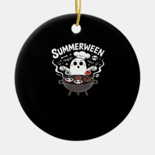 Summerween BBQ Funny Ceramic Tree Decoration
