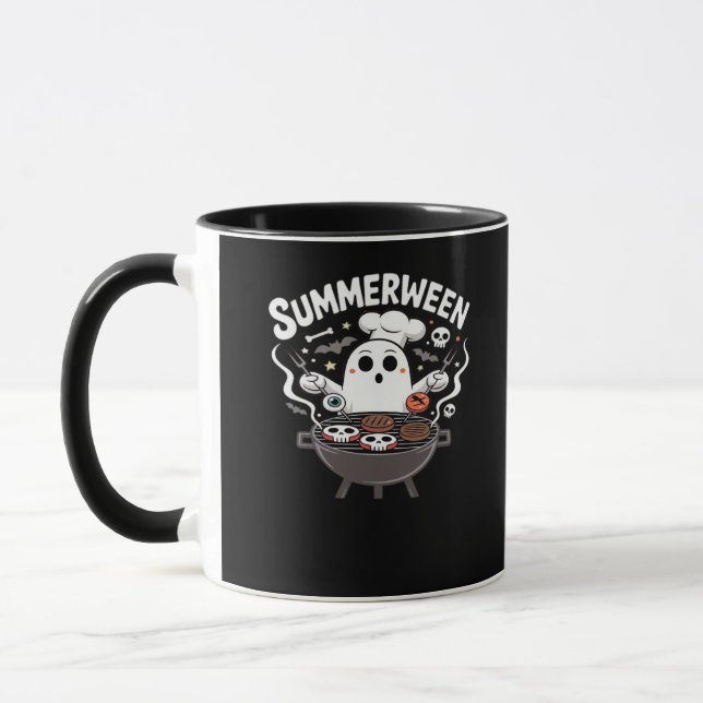 Summerween BBQ Funny Mug (Left)