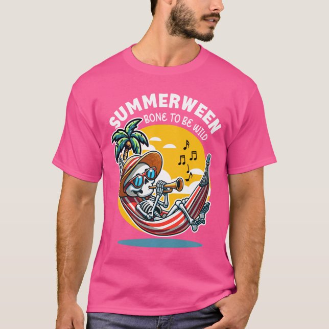 Summerween Bone to Be Wild Skeleton Long Sleeve T-Shirt (Front)