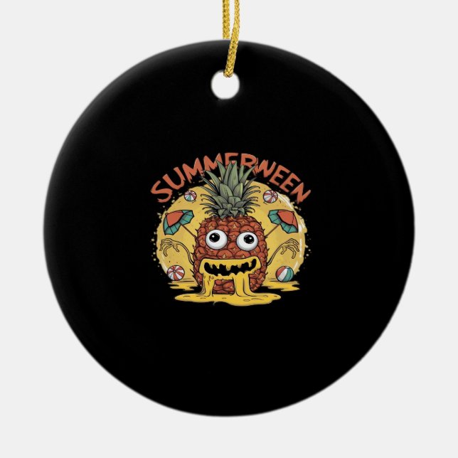 Summerween Classic Trending Meme Ceramic Tree Decoration (Front)