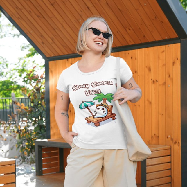 Summerween Cute Summer Ghost  T-Shirt (Creator Uploaded)