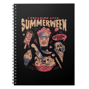 Summerween - Funny Goth Horror Movies Halloween Gi Notebook