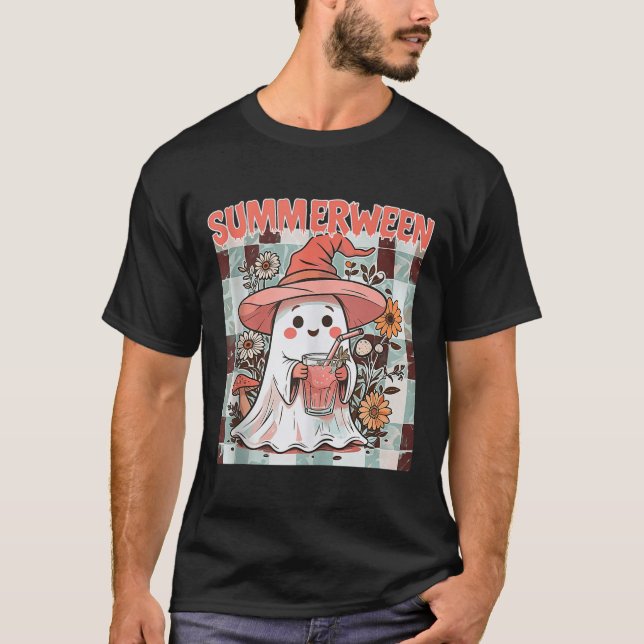 Summerween Funny Halloween Fall Trending Design Ta T-Shirt (Front)