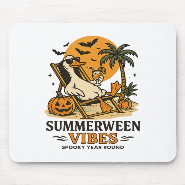 Summerween Goose Spooky Summer Summerween Party Ha Mouse Pad (Front)