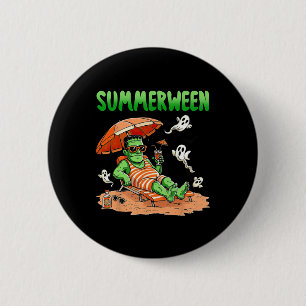Summerween Halloween Hello Summer Frankenstein Boo 6 Cm Round Badge